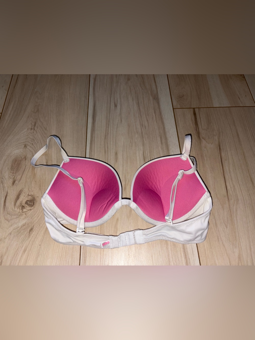 PINK Victoria’s Secret White Push-Up Bra 32B Underwire T-Shirt Everyday Bra - Picture 3 of 5